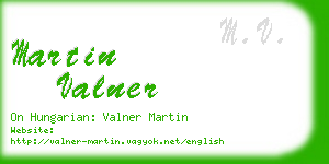 martin valner business card